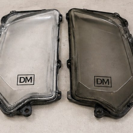 Branded headlights with logo