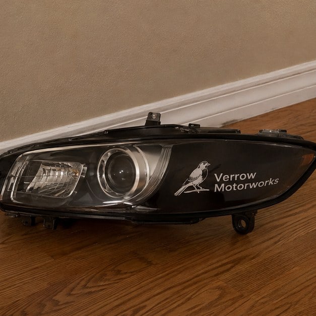 Headlights with logo — customer photo